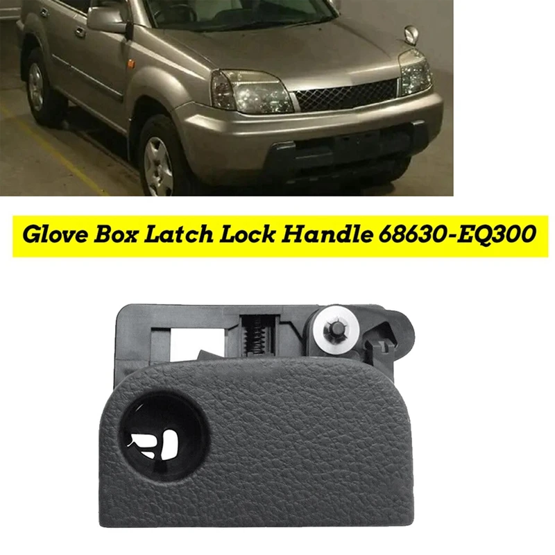 4X Car Glove Box Latch Lock Handle 68630-EQ300 For Nissan X-Trail T30 2001-2006 Glove Box Lock Lid Assembly 68630EQ300