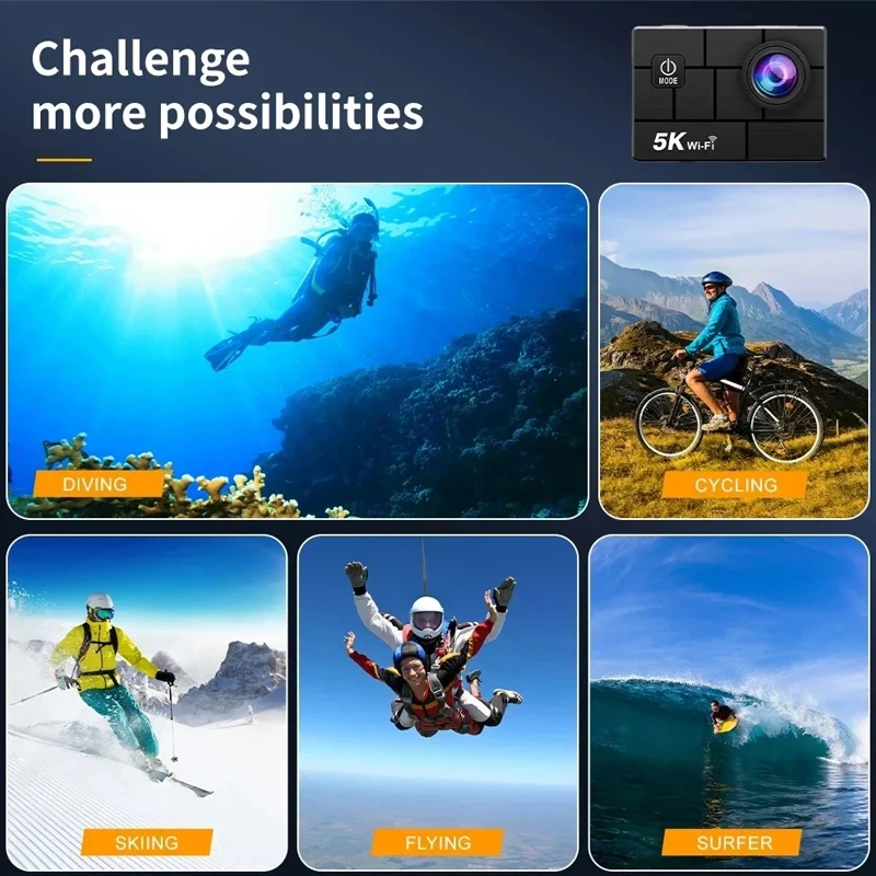 Ultra HD 5K/30fps Action a WiFi 2