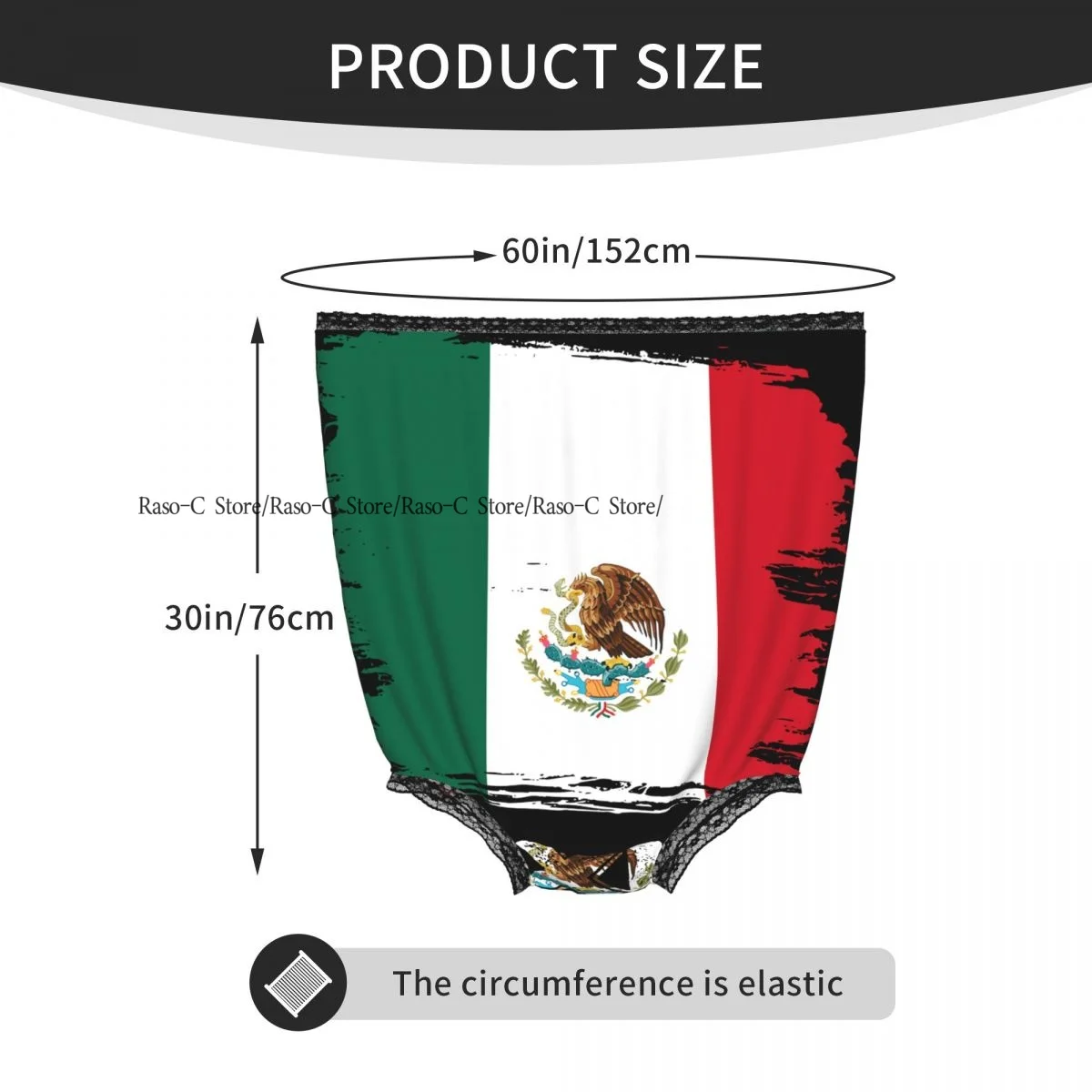 Funny Granny Underwear Vintage Mexico Michoacan Mexican Flag Gag Gift Granny Panties view 3
