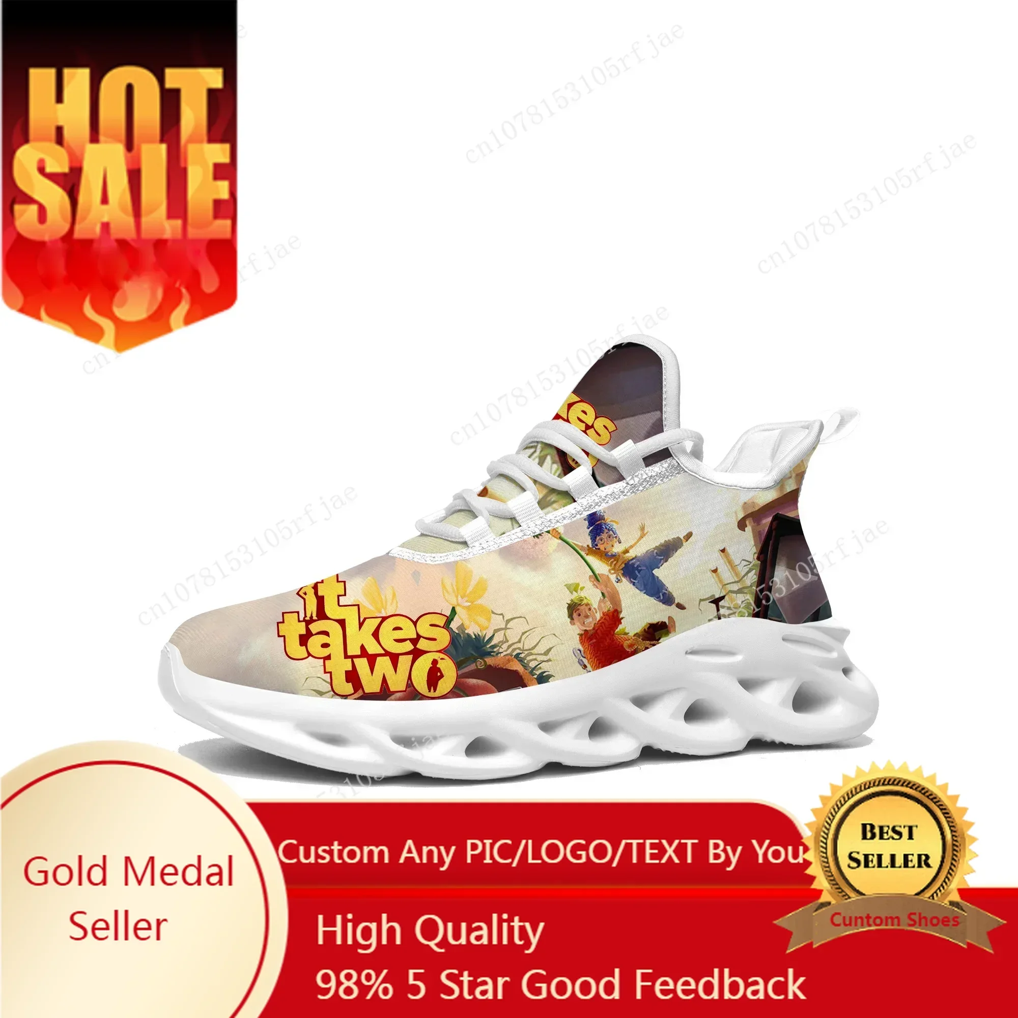 

Cartoon Game It Takes Two Sneakers Mens Womens Sports Running Shoes Custom Fashion Built Lace Up Shoes