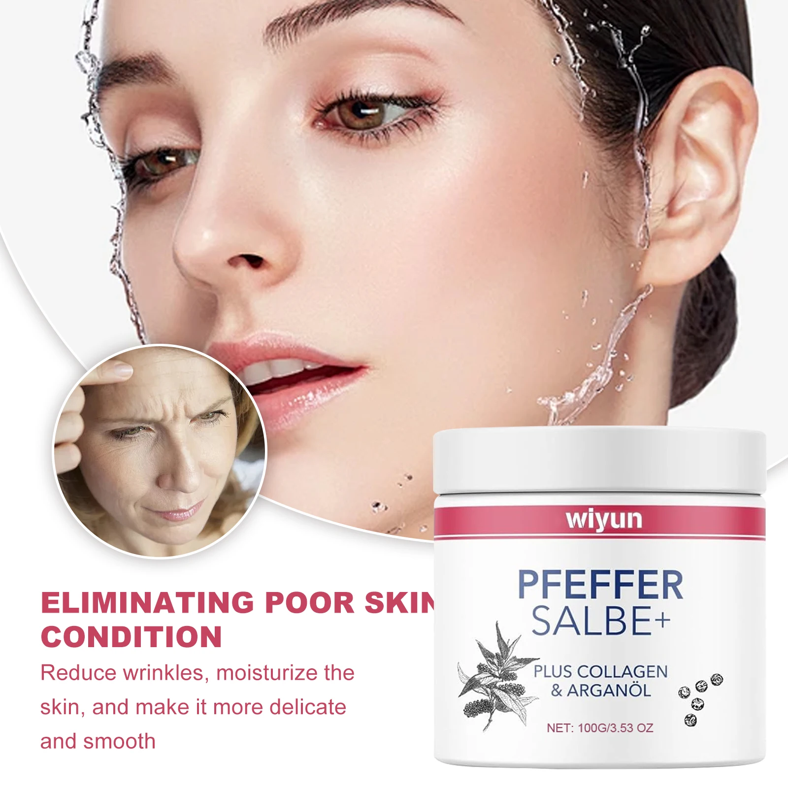 Wiyun كريم الفلفل ترطيب مرونة البشرة تعزيز إزالة العناية بالبشرة الخام مكافحة ترهل زيت الأركان كريم إزالة التجاعيد #5