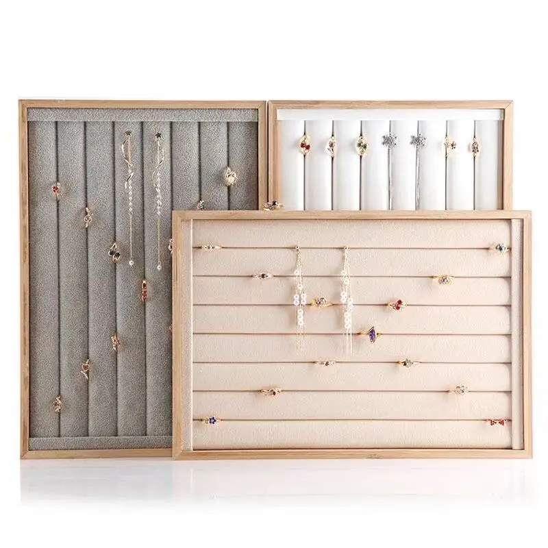 

Rings Jewelry Display Tray Eardrop Jewellery Displays Pallet Large Capacity Ring Show Salver Jewelers Earrings Organizer Tray