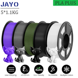 JAYO PLA PLUS 5Rolls 5.5KG 3D Filament 1.75mm Colorful Printer Filaments For FDM 3D Printer Materials DIY Gift Good Toughness