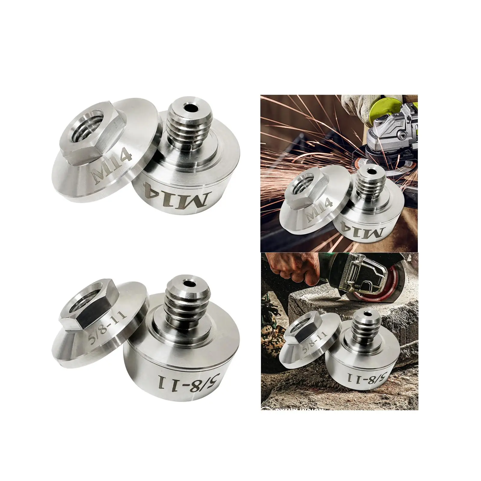 Imagem -04 - Lock Adapter Angle Grinder Thread Ferramenta de Mão Thread Adapter For Polishing Pads Saw Blade Core Broca Tambor Roda Acessórios x