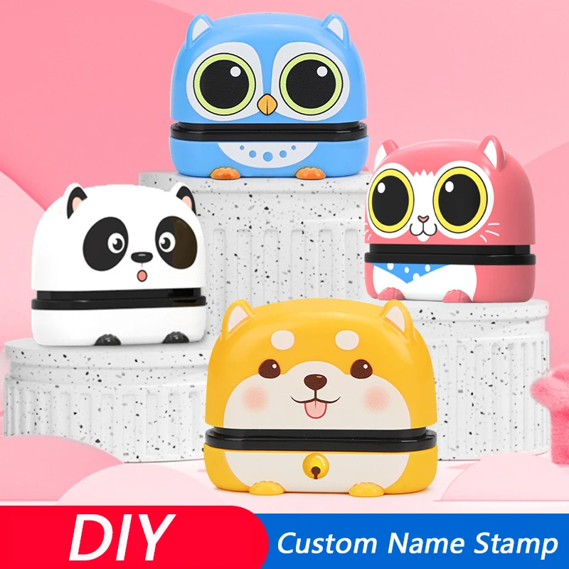 Customized Children's Name Stamp,Personalized Waterproof Stamp for Clothing,Men's and Women's Personalized Ink Pad DIY Stamps