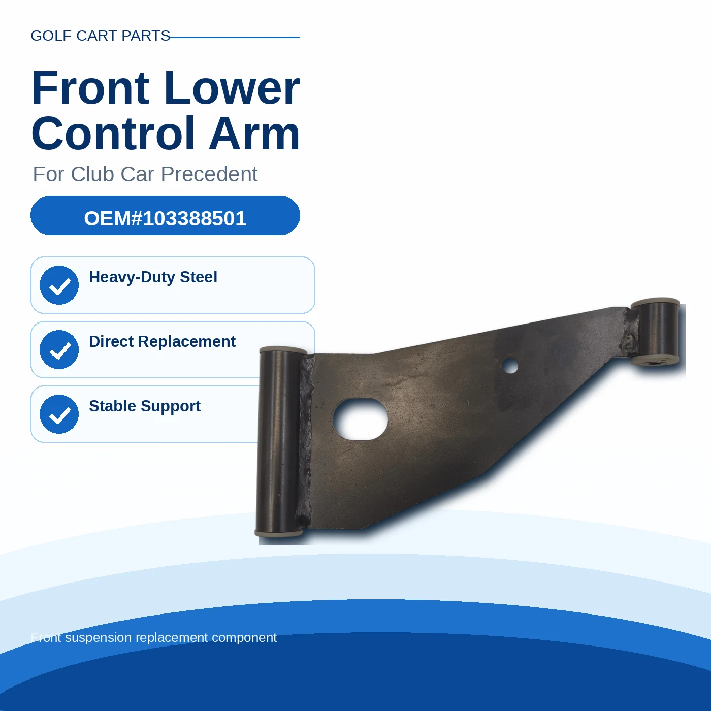 ClubCar Precedent Golf Cart Front Lower A-Arm OEM#103388501, Wishbone Suspension Bracket