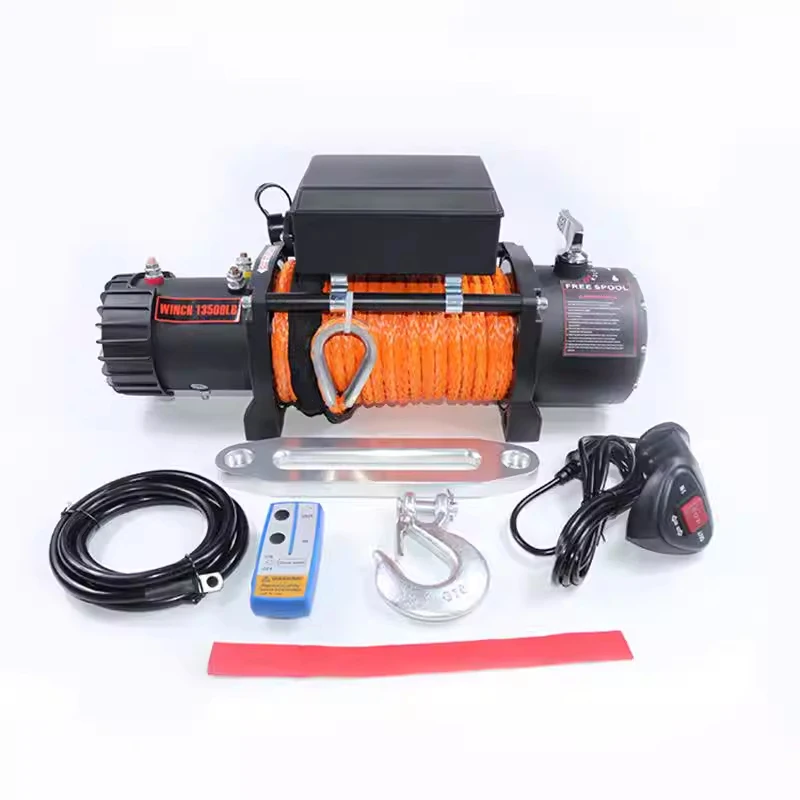 12,000 lbs Electric Winch with Steel-Fiber Composite Rope Wireless Truck Winch IP55 Waterproof Rating Suitable for Off-Road SUV