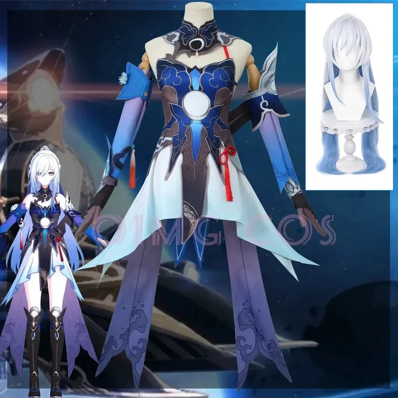 

Jingliu Cosplay Costume Honkai Star Rail Carnival Uniform Wig Anime Halloween Costumes Men Game Role playing props