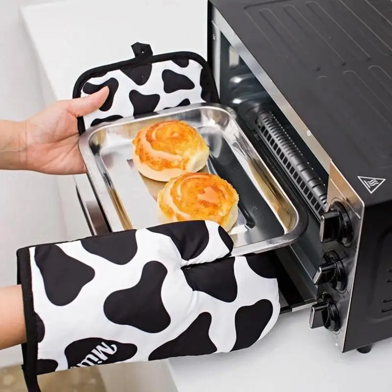 2026 Microwave Gloves Kitchen Gloves Insulation Leopard Patt