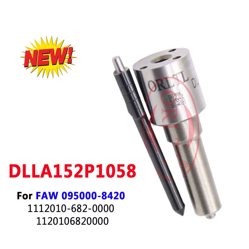 

ORLTL DIESEL DLLA152P1058 Auto Common Rail Injector Nozzle DLLA 152 P 1058 for FAW 095000-8420 1112010-682-0000 11120106820000