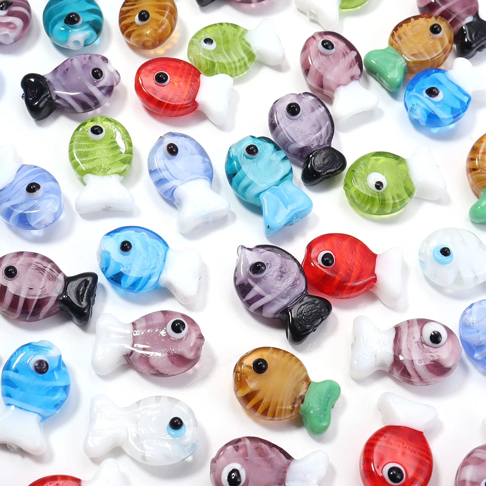2pcs Cute Colorful Stripe Lampwork Glass Beads