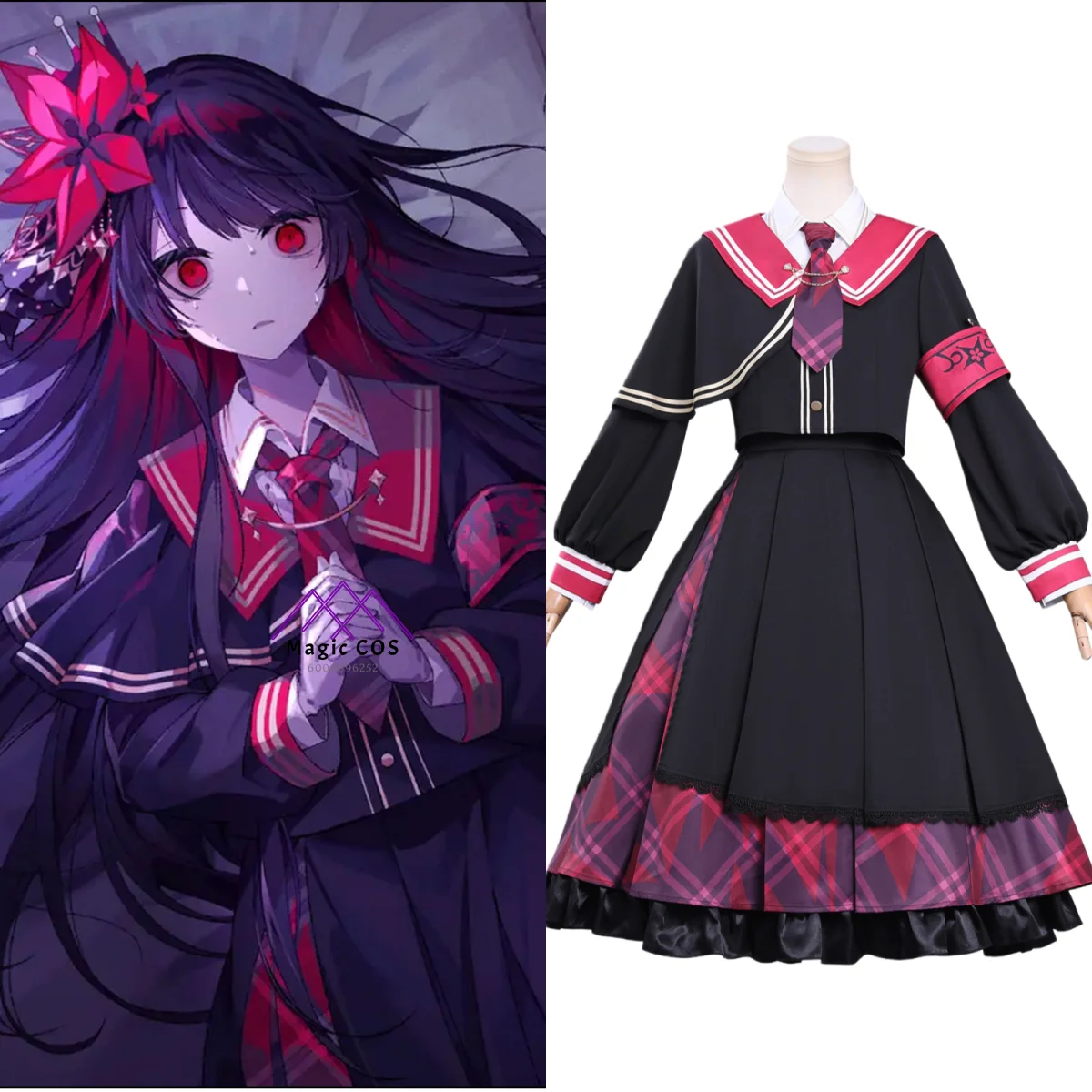 

Hot Magical Girl's Magic Trial Cosplay Costume Anime Hiro Nikaido Role Playing Clothes Uniform Dress for Women Comic Con Party
