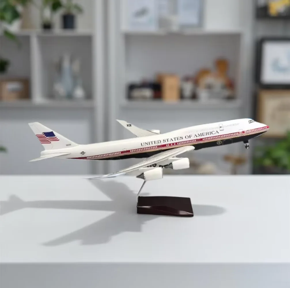 47cm B747-8 Air Force One 1:150 Scale Aircraft Diecast Resin Plane Model With Display Stand For Adults Fun Collectible Airplane