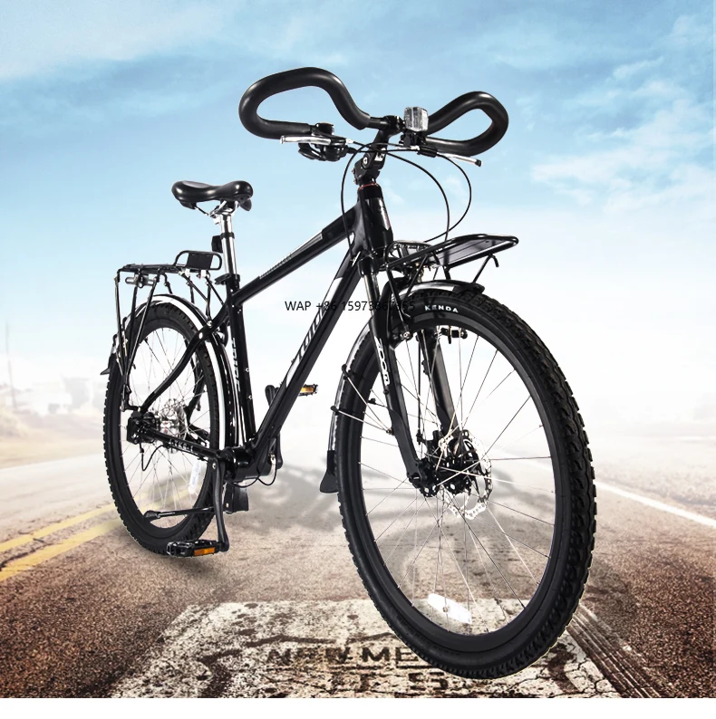 

26-Inch Commuter City Bike 7-Speed Disc Brake Shock Absorption Front Fork Shaft Drive for Men Women Aluminum Alloy Touring