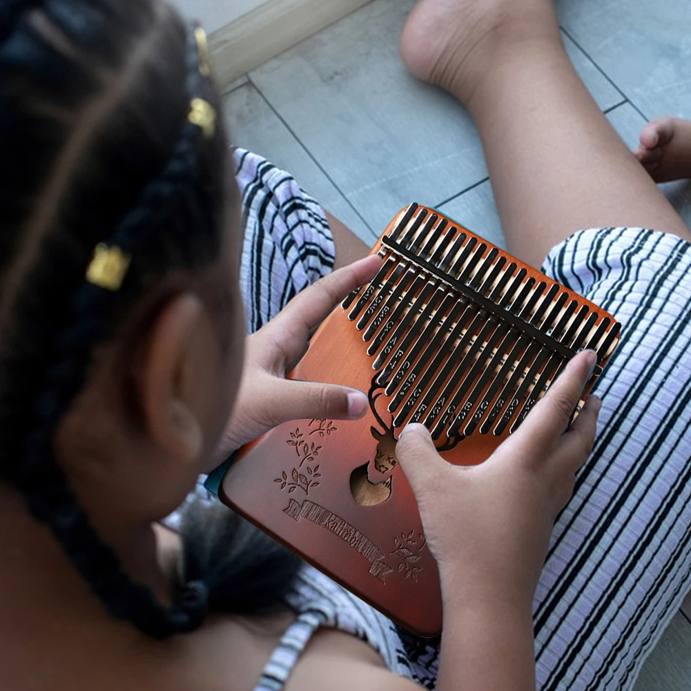 

Профессиональное пианино Kalimba с большим пальцем, 21 клавиша, портативное пианино Mbira на палец, музыкальный инструмент, подарки для детей и взрослых новичков