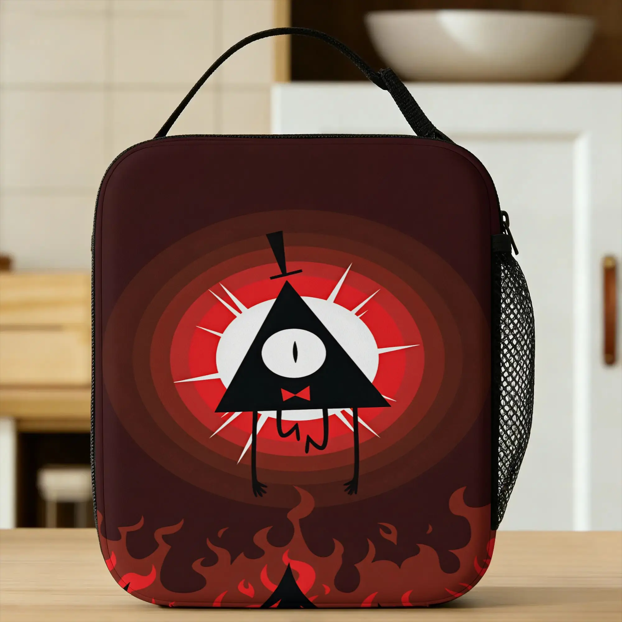 G-Gravity Falls Lunch Bag Bill Cipher Fashion Lunch Box Picnic Portable Insulated Thermal Lunch Bags For Girls Oxford Cooler Bag