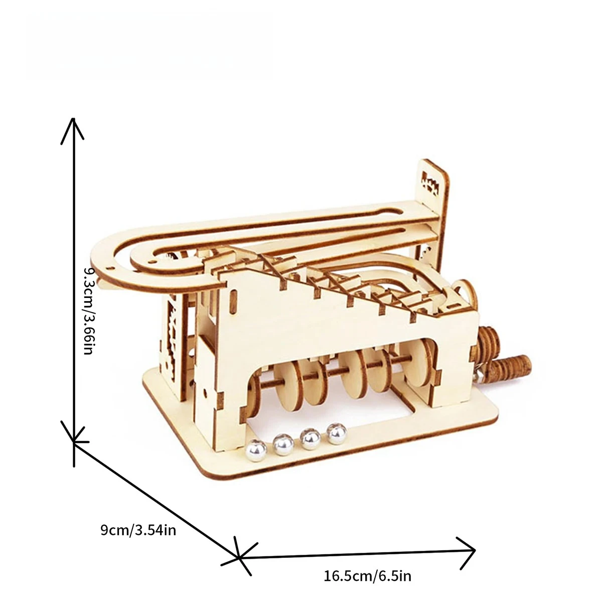 دوامة الرخام تشغيل 3D الألغاز الخشبية DIY مجموعات بناء نموذج مع الألغاز الميكانيكية #2