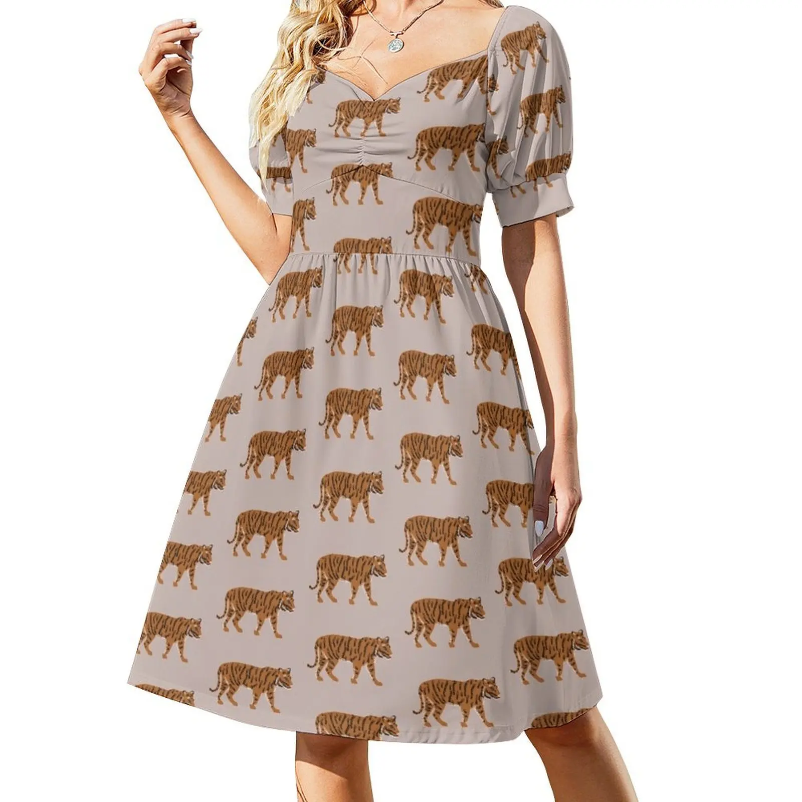 

Tiger King Short Sleeved Dress womens clothing dress Dress