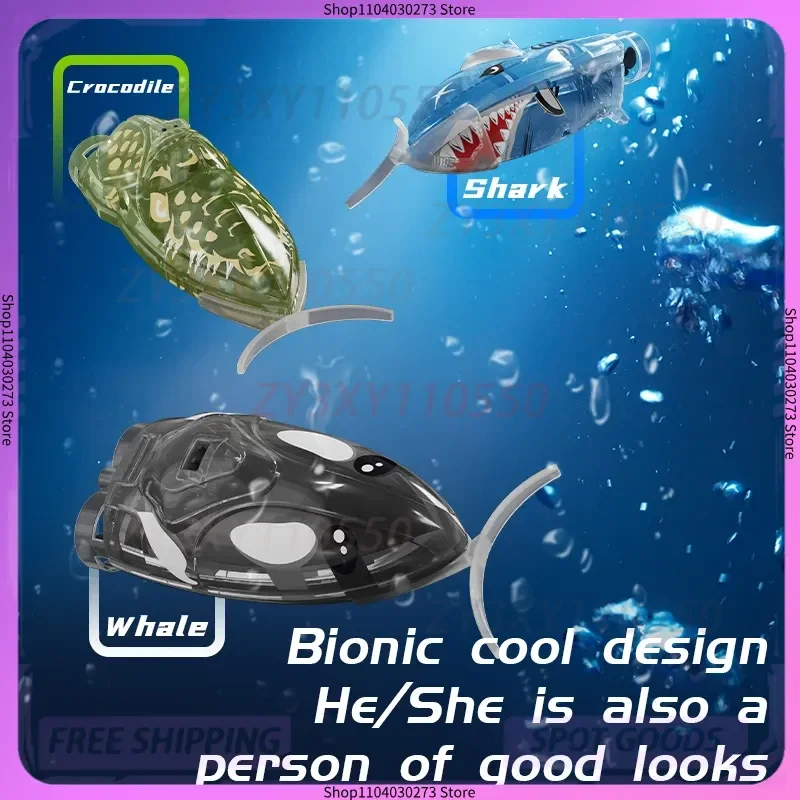 New Mini-remote control boat 2.4G high-speed rotating speedboat swimming pool toy water polo automatically turns back the lights