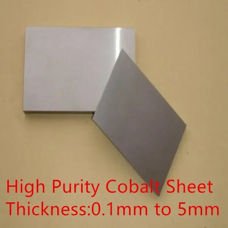 99.99% Pure Cobalt Metal Sheet, 0.1mm 0.15mm 0.2mm Thick Co Plate for Laboratory & Industrial Use