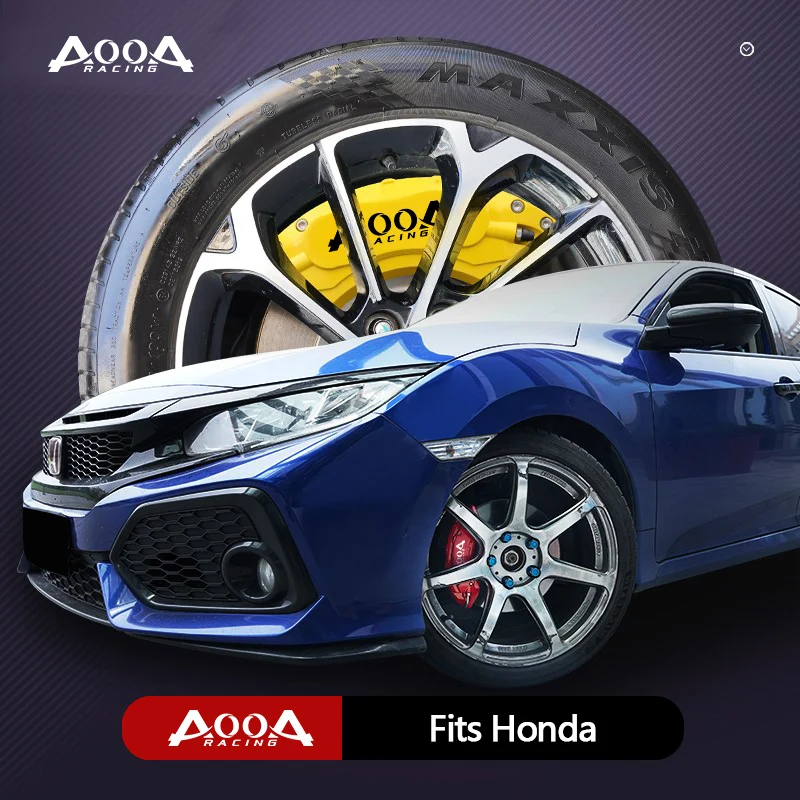 A Set of  2020 New No Glue Non-plastic Car Caliper Cover For Honda Civic, Accord, CRV