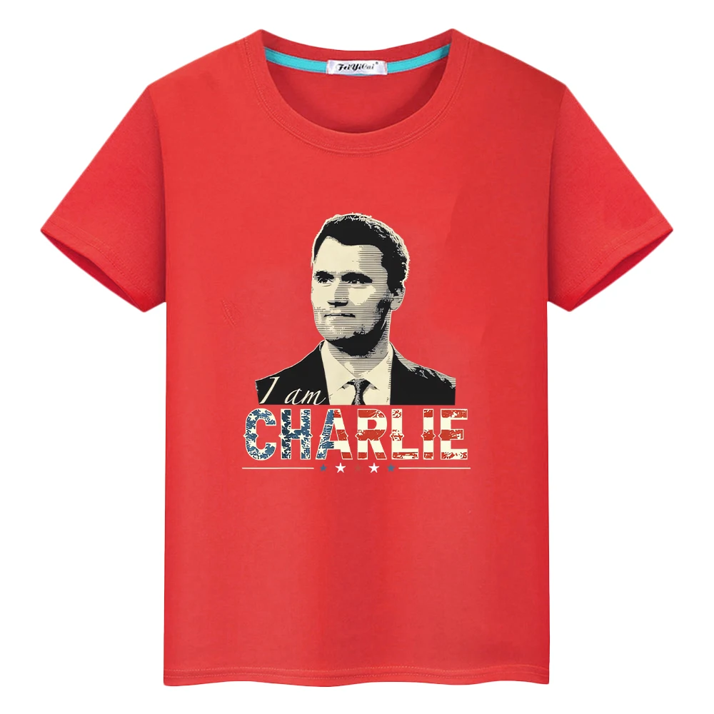 

Футболка на Хэллоуин для мальчиков 10 лет Чарли Кирк ФРЕДИОМ с принтом 100% хлопок аниме короткие топы с героями мультфильмов футболки y2k детская одежда для девочек