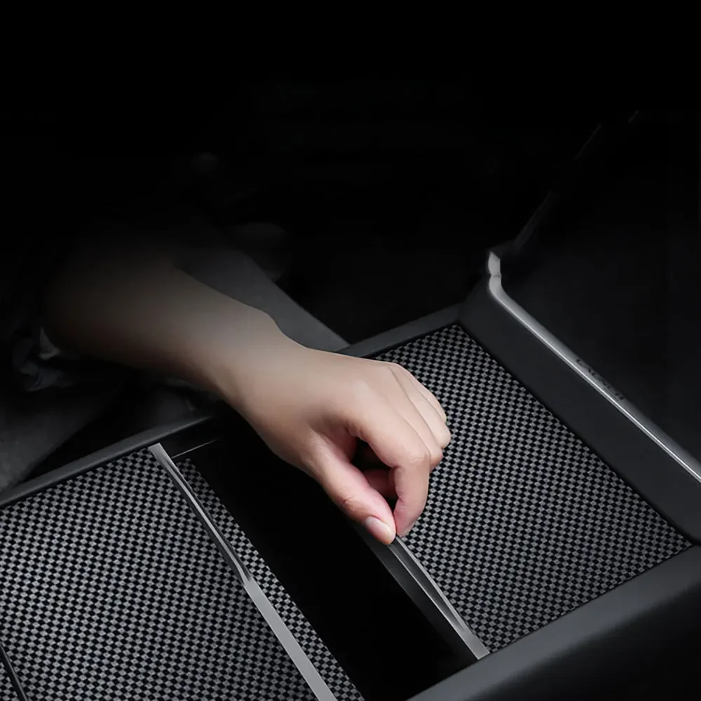 

Center Console Cover Panel Trim for Tesla Model 3 Highland 24-26 Model Y Juniper 25-26 Matte Carbon Fiber ABS Protector
