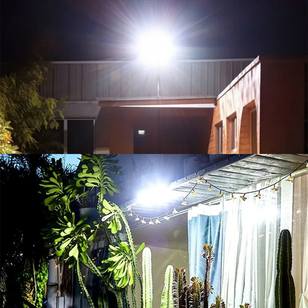 3 Head Rotatable Solar Lights Outdoor Motion Sensor Light 350° Illumination LED Solar Flood Lights Auto On/Off for Garden Patio