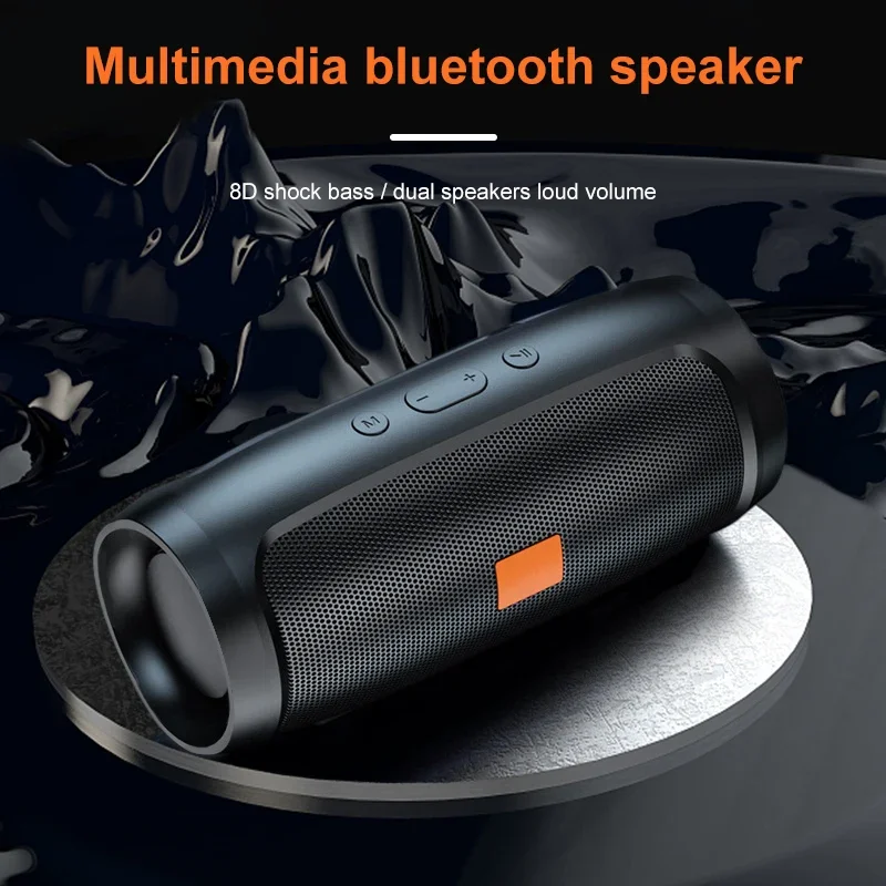 TF USB Bluetooth Speaker Dual Speaker Stereo Outdoor Tfusb Playback Fm V