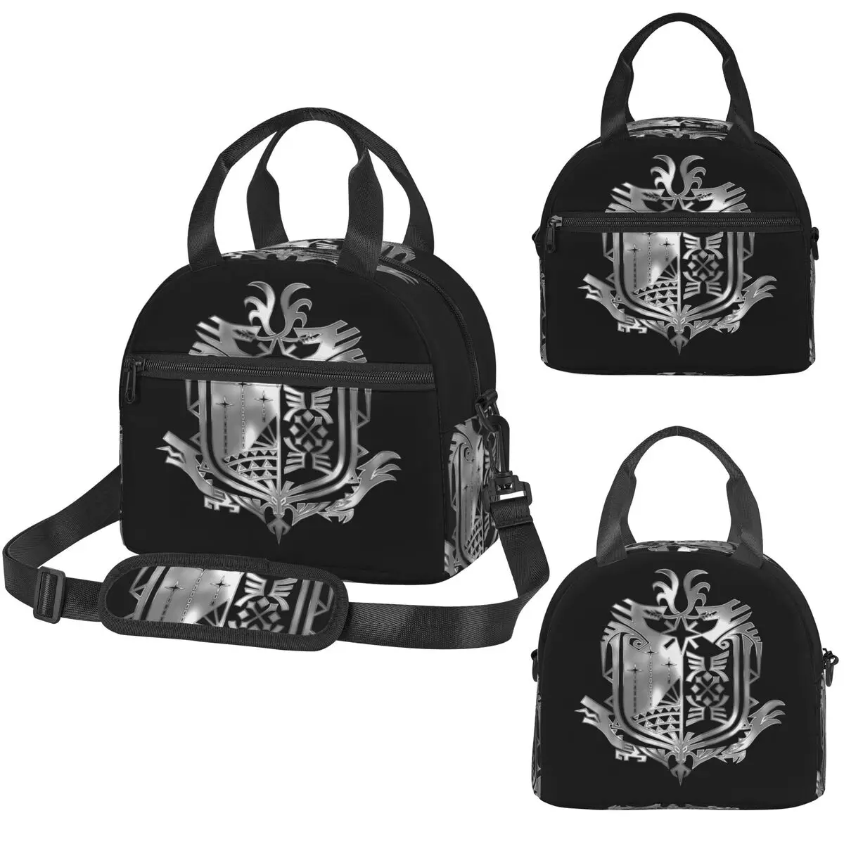 Monster Hunter World Insulated Lunch Bag for Kids School Cooler Thermal Box Tote Leakproof Lunch Boxes