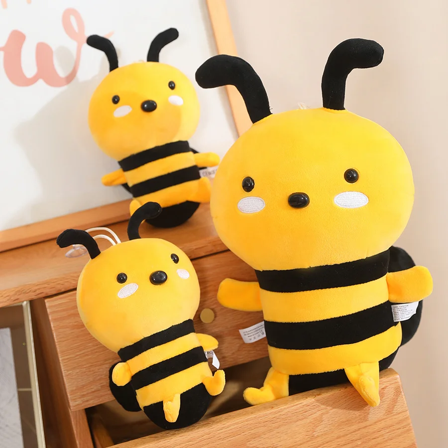 Little Bee Plush Pillow Stuffed Toy Animal Doll Birthday Holiday Event Gift Claw Machine Doll