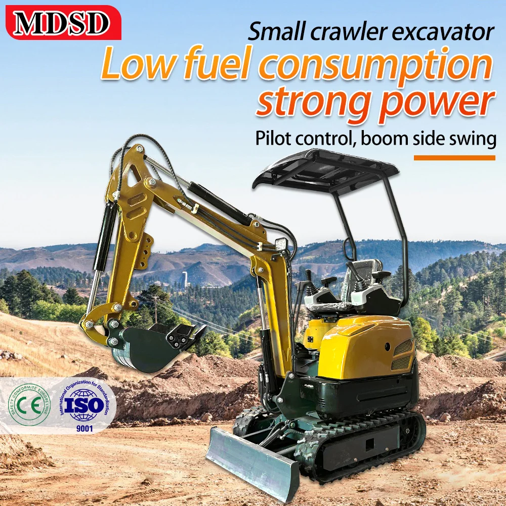 Mini escavatore Ce Epa Euro 5 compatto diesel con attrezzatura per la costruzione di cabine e escavatore personalizzabile facile da usare