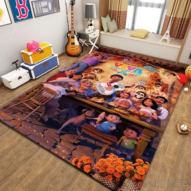 Disney  Coco Miguel Rug Carpets 80x120cm Decor for Bathroom Kids Floor Mat Living Room Children's Bedroom Sofa