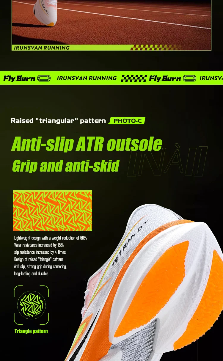IRUNSVAN Professionelle Marathon-Carbonplatte für Herren, dämpfende Stoßdämpfung, atmungsaktiv, leicht, Laufschuh 106 – Detail 11