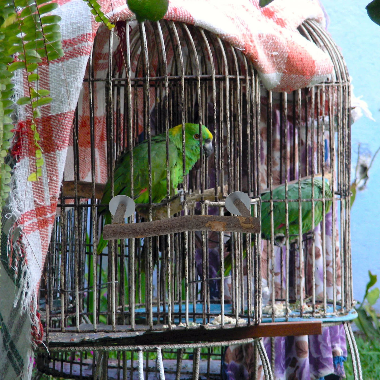 

1 Set Birds Wooden Stand Rod U Shape Standing Stick Bird Perch Bird Cage Accessories Parrot Standing Pole Food Bowl Supporting