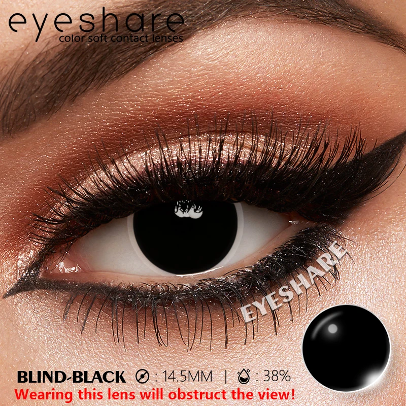 EYESHARE 1 Paar weiße farbige Kontaktlinsen für Cosplay, rote Kontaktlinsen, Anime-schwarze Augenlinsen, Halloween-Schönheits-Make-up-Linsen – Detail 1