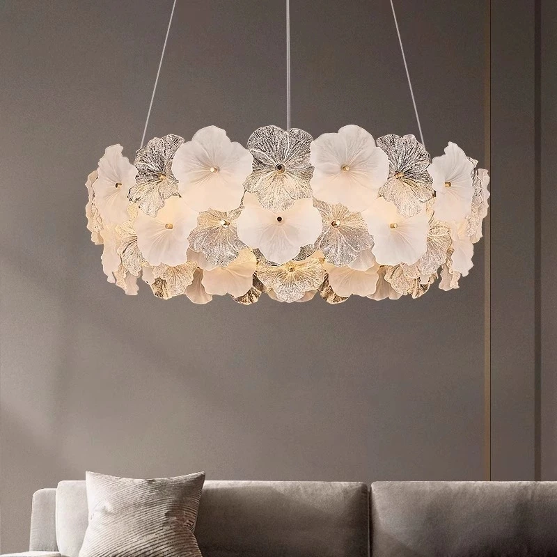 French flower ceiling Light Chandelier Luxury Living Room pendant Wall Lamp restaurant Decorative