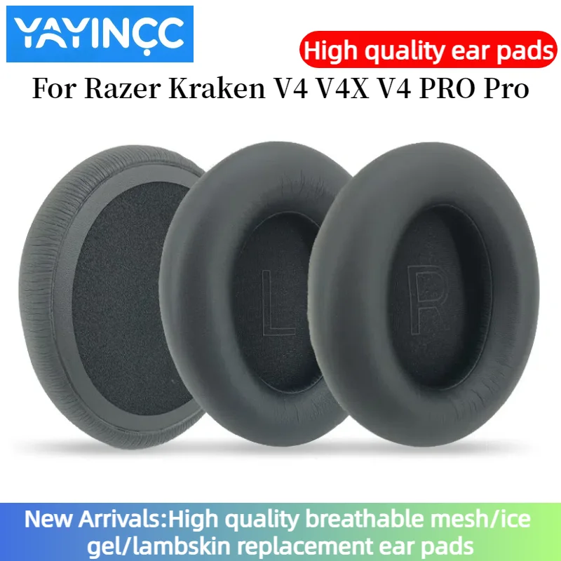 

YAYINCC Replacement Ear pads for Razer Kraken V4 V4X V4 PRO Pro Gaming Headset Memory Foam Ear Cushions High Quality Earpads