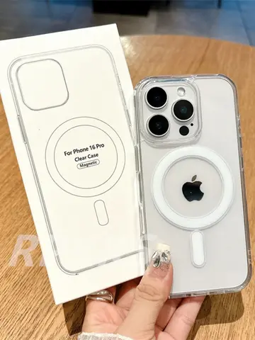 Transparent For Magsafe Magnetic Wireless Charge Case For iphone 11 12 13 14 15 16 17 Pro XS Max XR 16e 17 Air Hard Acryli Cover