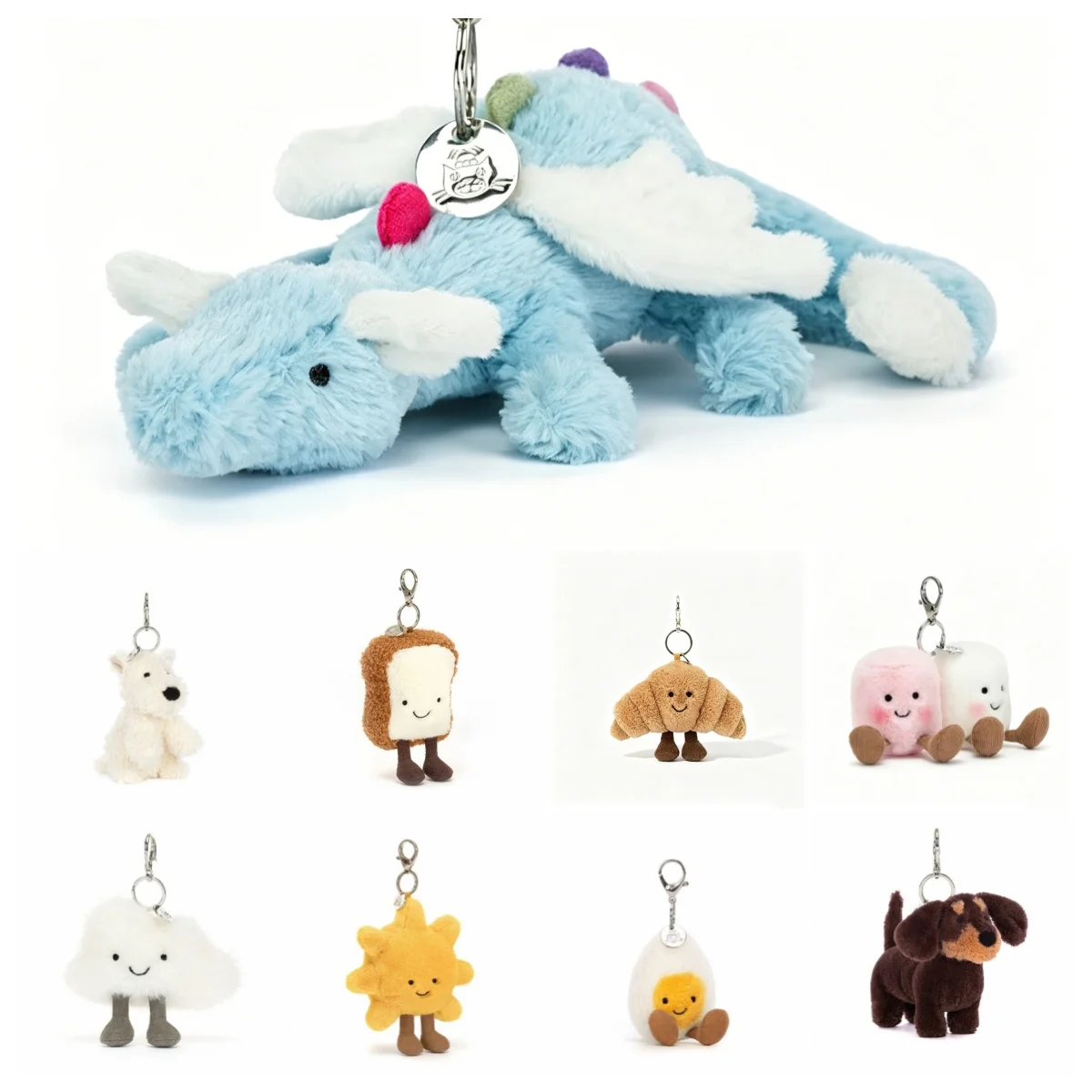 

Jc Cute Plush Toy label cute girl bag charm plush toy keychain Kawaii plush toy Limited New Gift bag