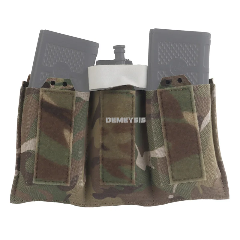 Tactical Single Triple Magazine Pouches Airsoft Shooting AR 5.56 Mag Carrier Holder Hunting Vest Front Panel Expansion Pouch