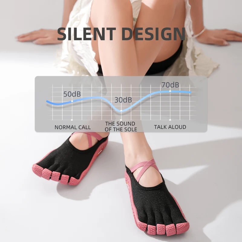 GallonShark 5 Finger Shoes - Full Knit Upper With Band, Breathable & Skin-Friendly, for Yoga, Fitness, Driving, Women's sandals