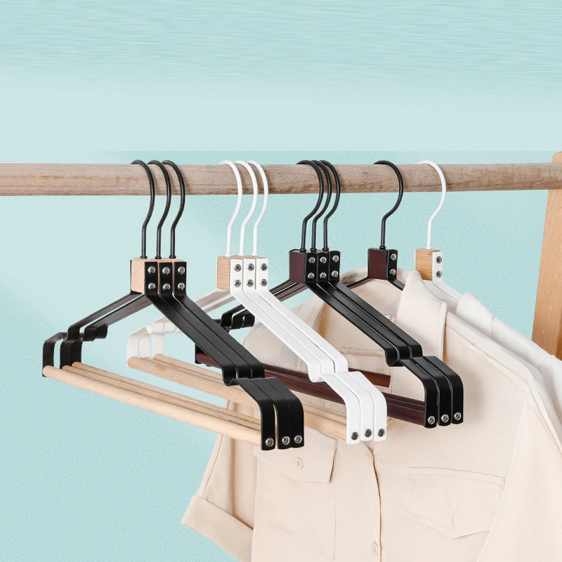 5pcs//lot Large Beech Iron Suit Hanger Non-slip Metal Hanger Home Hotel Dry and Wet Dual-use Hange