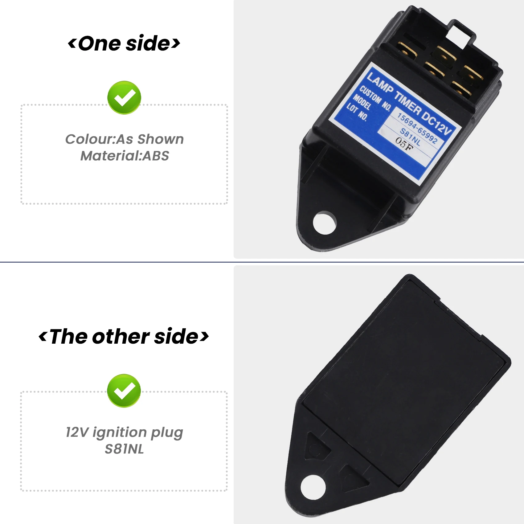 

15694-65992 1PCS 12V Glow Plug S81NL Lamp Timer Relay For Kubota 15694-65990