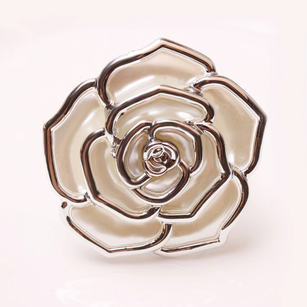 

6pcs Rose Shaped Buckles Creative Holder Decorative Tableware For Party Wedding Home Restaurant Use Ring Buckle Table Accessory