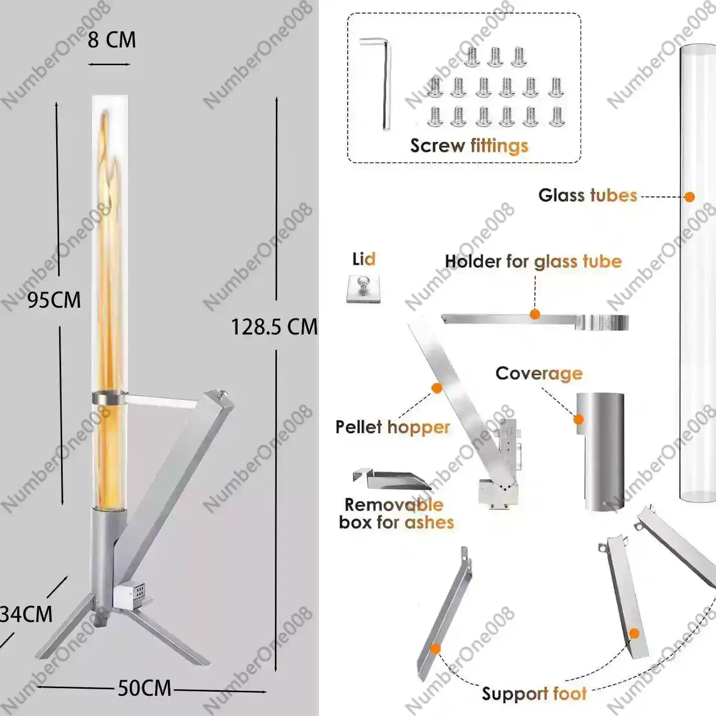 High-efficiency heating rocket stove, household heating/outdoor camping