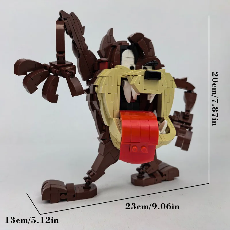 699 قطعة MOC تسمانيا الشيطان Bricksheadz اللبنات فيلم عمل أرقام نموذج الطوب لعبة الأطفال الكبار جمع هدية