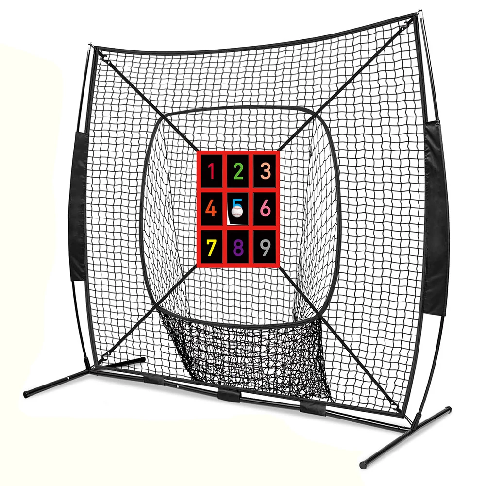 Red de práctica de béisbol y softbol con zona de ataque ajustable, red de objetivo de béisbol, red de respaldo para lanzar bateo