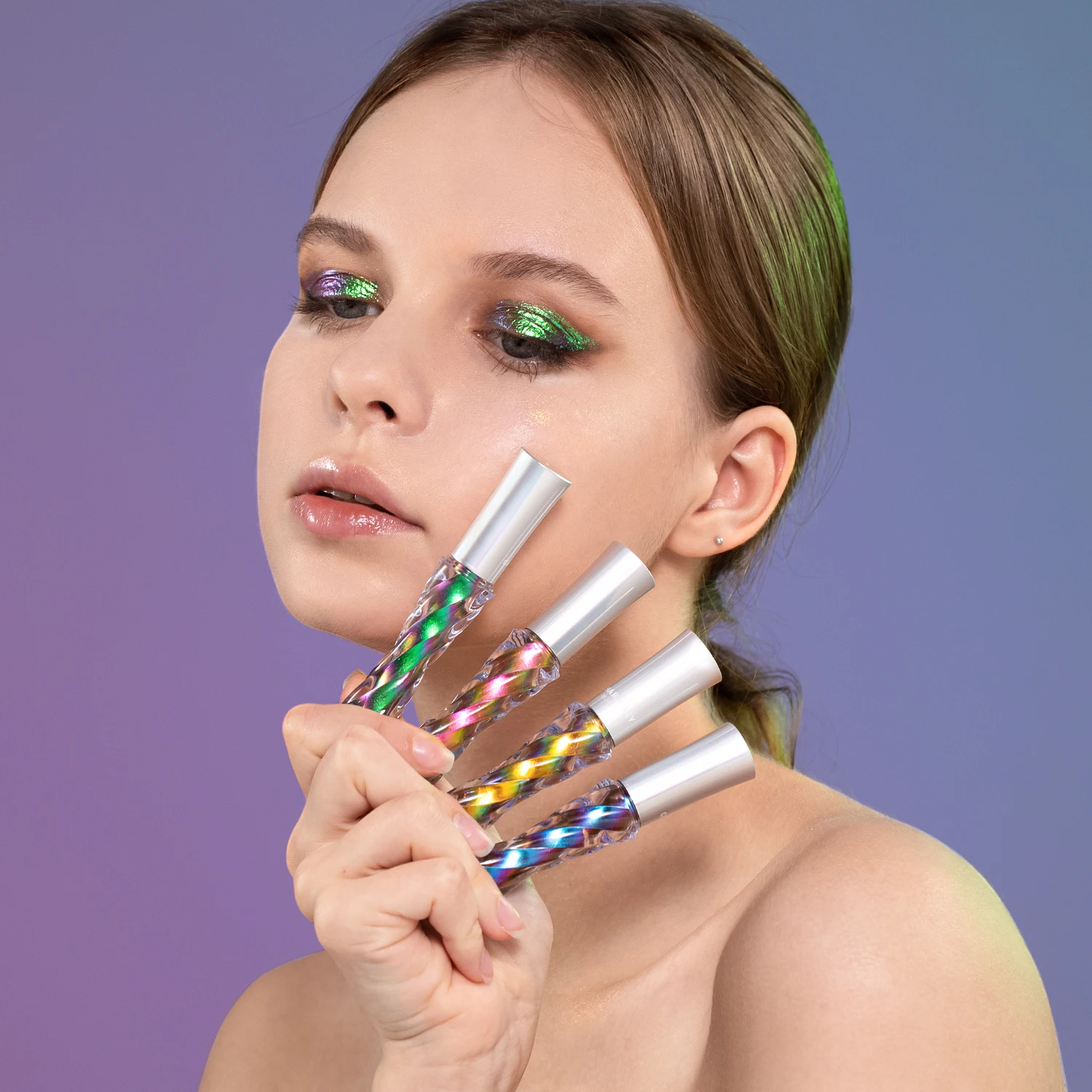 CHARMACY Multichrome Liquid Eyeshadow Shiny Long-lasting Holographic Eye Shadow High Quality Eye Makeup Cosmetic