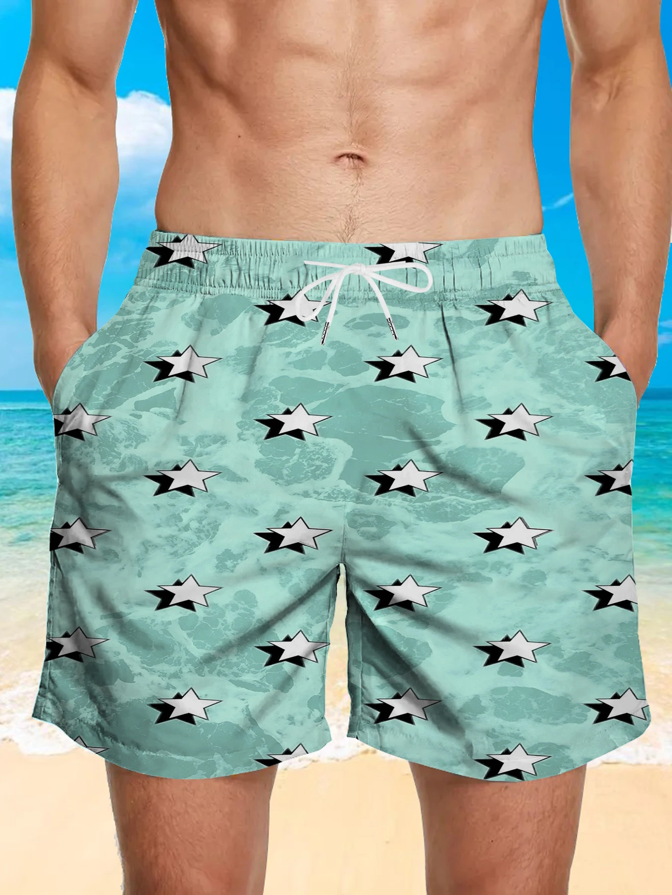 

Men's Casual Lounge Shorts Comfortable Print Shorts for Home Daily Wear Summer
